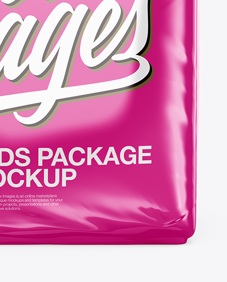 Glossy Pads Package Mockup   Front View PSD #1