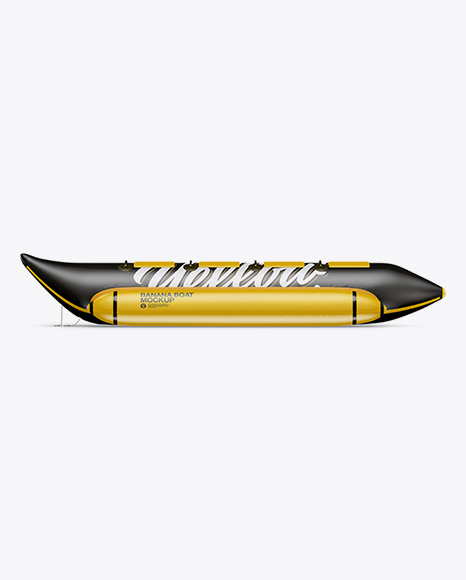 Download Matte Banana Boat Mockup - Side View