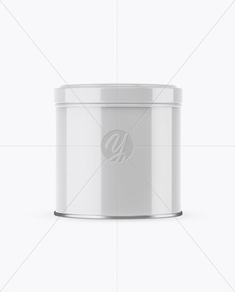 Glossy Round Tin Box Mockup PSD #3