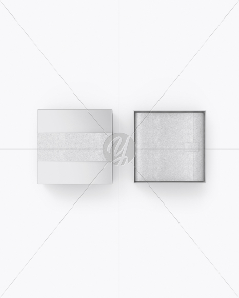 Two Glossy Boxes with Label Mockup   Top View PSD #3