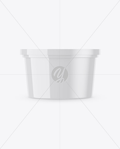 Glossy Plastic Container Mockup   Front View PSD #3