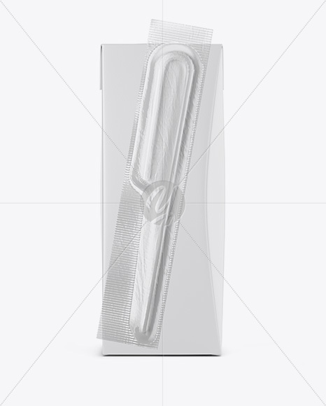 Carton Package with Straw Mockup   Front View PSD #3