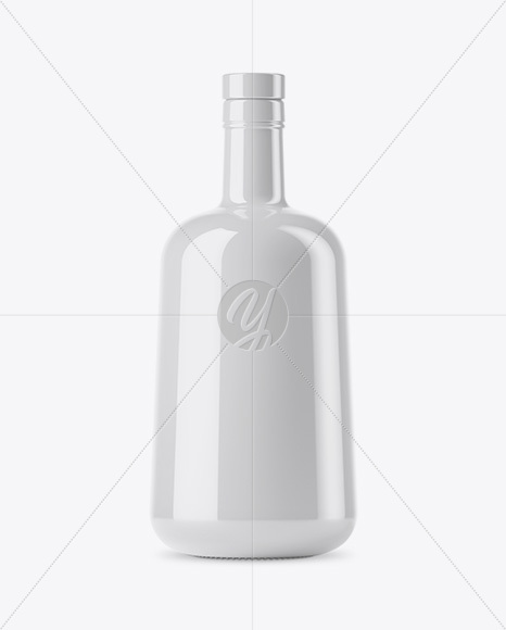 Glossy Ceramic Bottle Mockup PSD #3