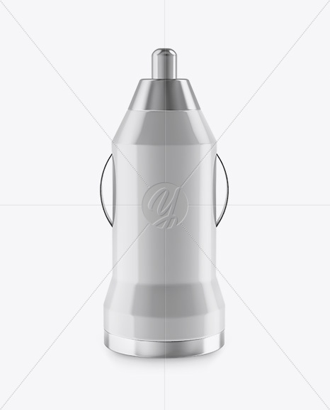 Glossy USB Car Charger Mockup   Front View PSD #3
