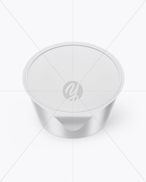 Textured Yogurt Cup Mockup (High Angle Shot) PSD #3