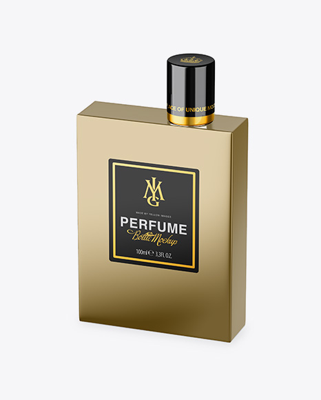 Download Metallic Perfume Bottle Mockup
