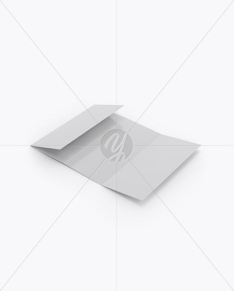 Download 4xDL Brochure Mockup - Half Side View (High-Angle Shot) in ...