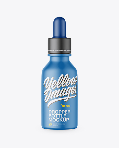 Download Matte Bottle With Dropper Mockup