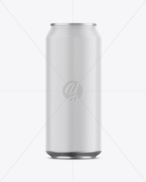 Free Matte Aluminium Can Mockup - Front View PSD Mockups