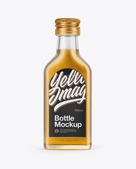 Free Mockups Glass Bottle Mockup - Front View Object Mockups