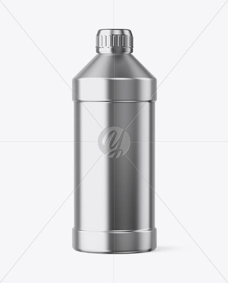 Metallic Plastic Bottle Mockup PSD #3