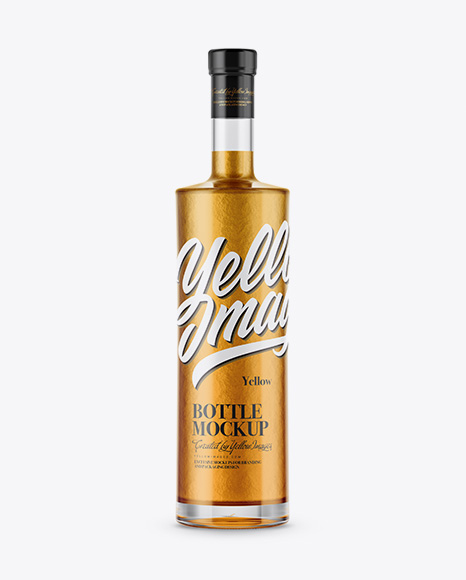 Glass Bottle Mockup - Front View