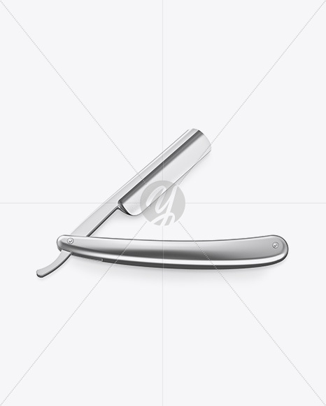 Straight Razor With Metallic Handle Mockup PSD #3