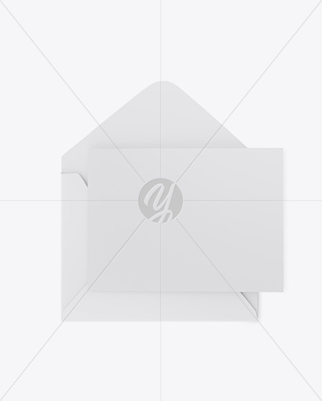 Opened Paper Envelope W Paper Mockup PSD #3