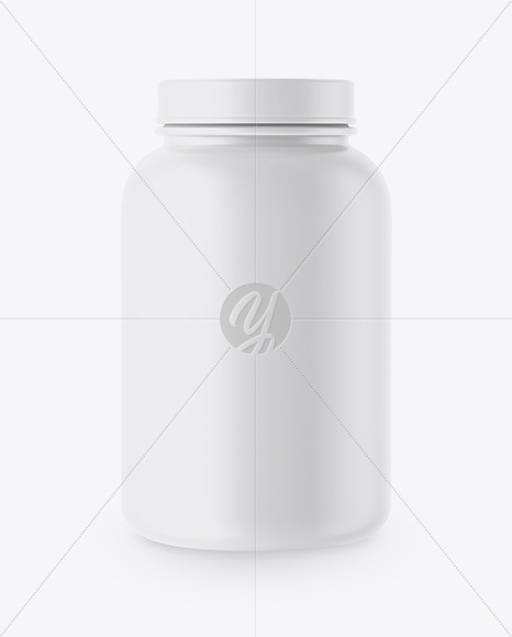 Matte Protein Jar Mockup PSD #3