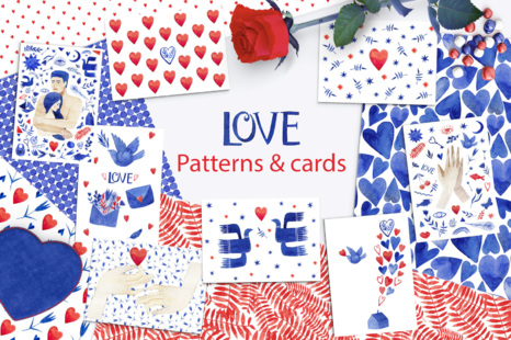 In Love. Patterns &amp; cards