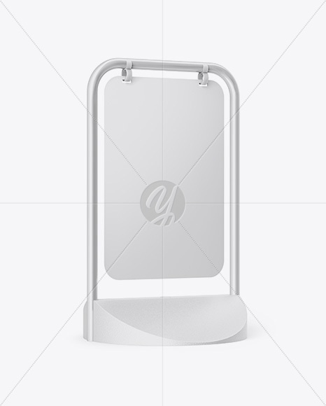 Pavement Sign Outdoor Advertising   Half Side View PSD #3