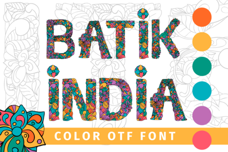 Batik India Color Font