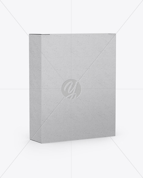 Kraft Box Mockup   Half Side View PSD #3