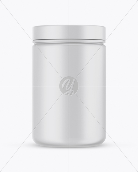 Matte Protein Jar Mockup PSD #3