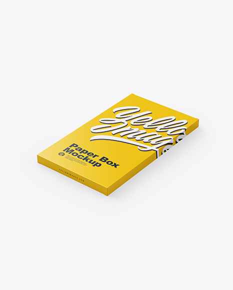 Paper Box Mockup - Half Side View