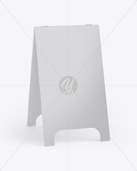 Pavement Sign Outdoor Advertising - Half Side View