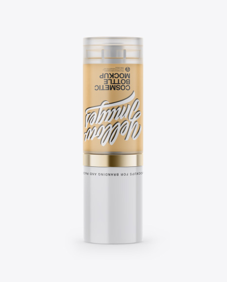 Cosmetic Bottle Mockup   Front View PSD #2