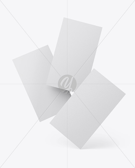 Three Textured Business Cards Mockup   Front View PSD #3