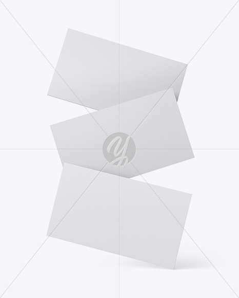 Three Textured Business Cards Mockup   Front View PSD #3