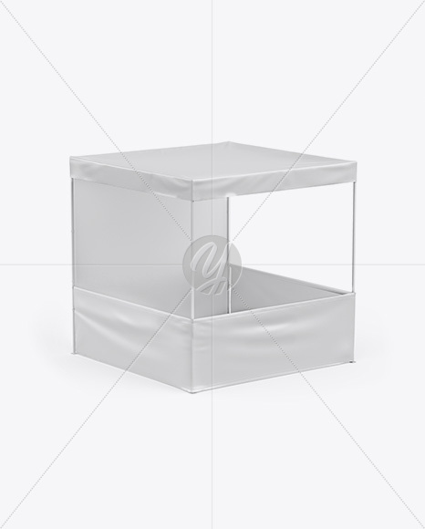 Advertising Display Tent Mockup - Half Side View (High-Angle Shot)
