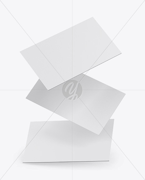 Three Textured Business Cards Mockup PSD #3