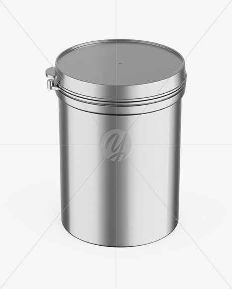 Download Metallic Jar Mockup Front View High Angle Shot In Jar Mockups On Yellow Images Object Mockups