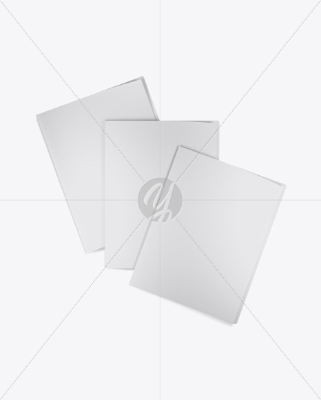 New Three Newspapers Mockup – Top View