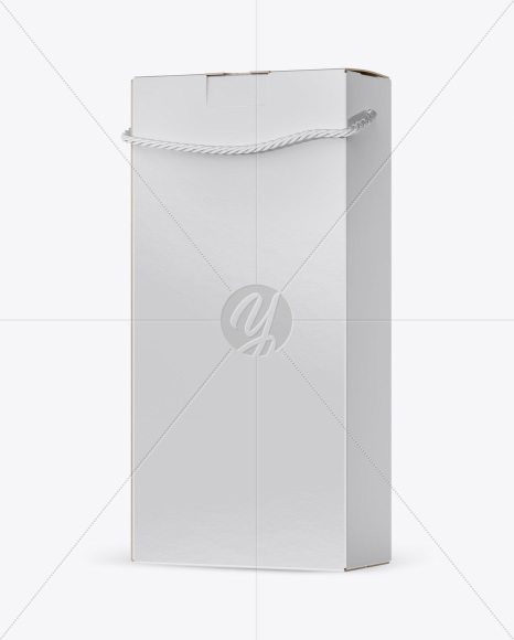 Glossy Box Mockup   Back Half Side View PSD #3