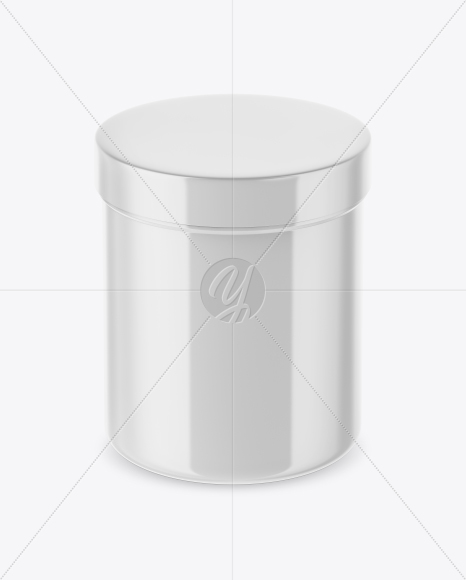 Glossy Jar Mockup Front View (High Angle Shot) PSD #1