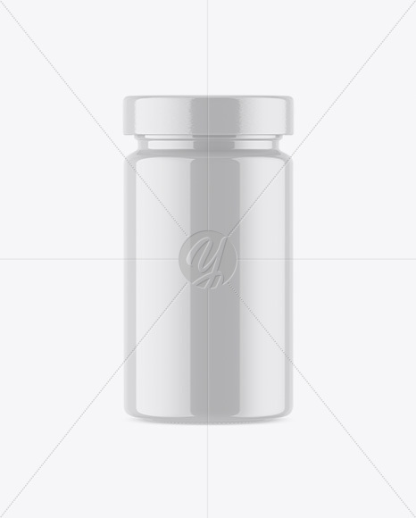 Glossy Plastic Jar Mockup PSD #3