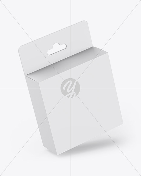 Matte Paper Box with Hang Tab Mockup PSD #3
