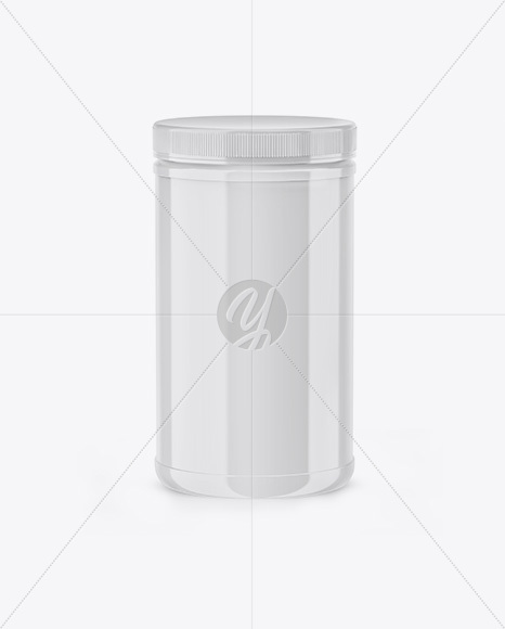 Glossy Plastic Jar Mockup PSD #3