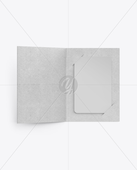 GIft Card w Kraft Folder Mockup PSD #3