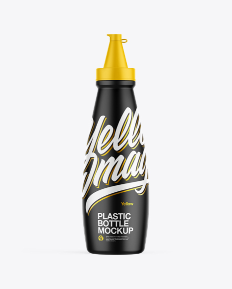Matte Plastic Bottle Mockup