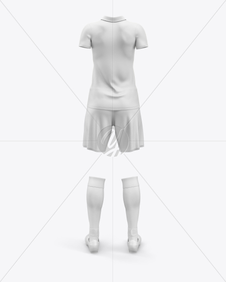 Women`s Full Soccer Kit Mockup PSD #3