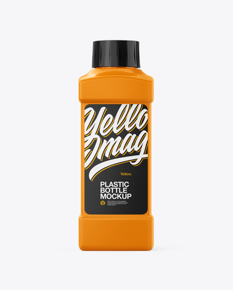 Glossy Plastic Bottle Mockup