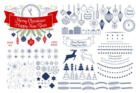 Merry Christmas &amp; Happy New Year set