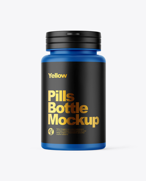 Matte Pills Bottle Mockup