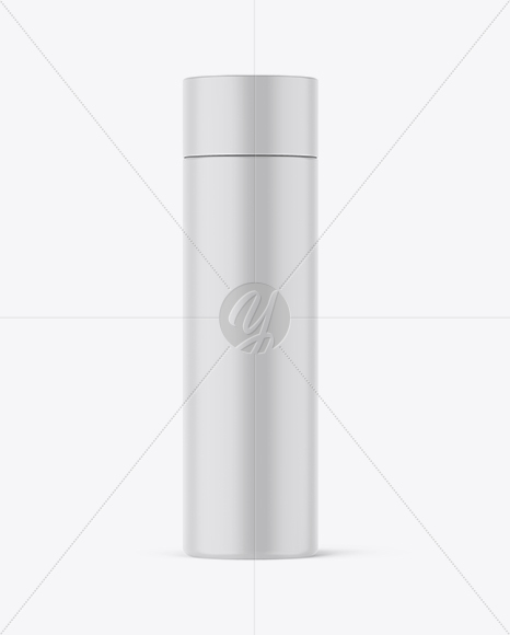 Opened Metallic Spray Bottle With Plastic Cap Mockup In Can Mockups On Yellow Images Object Mockups