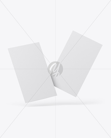 Two Textured Business Cards Mockup PSD #3