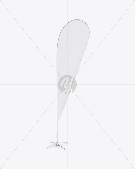 Matte Teardrop Flag Mockup PSD #3