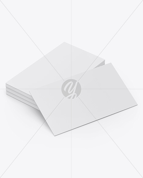 Stack of Paper Business Cards Mockup PSD #3
