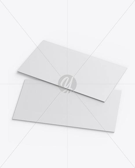 Two Textured Business Cards Mockup PSD #3