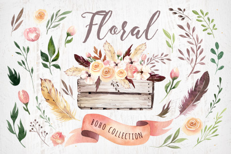 Bohemian watercolor collection II